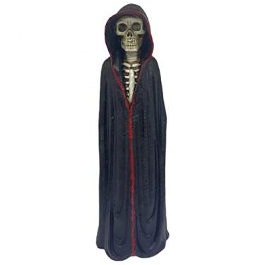 Imagem de Imagem Exu Caveira Manto Preto e Vermelho em Pé 22 cm