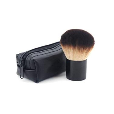 Imagem de Blush Bronzer Loose Powder Foundation Pincel liso para cabelo sintético com tampa Contour Beauty Makeup Tools pincéis de maquiagem, 1
