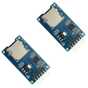 Imagem de Maxmoral Placa de armazenamento micro SD 2 peças módulo de expansão de 6 pinos interface SPI mini leitor adaptador de cartão TF