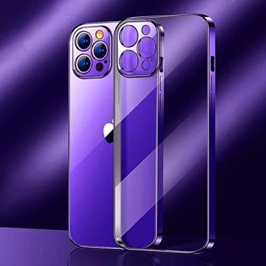 Imagem de Capa de telefone quadrada transparente para iphone 13 14 11 12 pro xs max mini x xr 7 8 plus se 2020 2022 capa macia tpu, am, para iphone13 pro