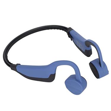 Imagem de Auscultadores K7 Bone Conduction, Auscultadores Abertos Impermeáveis, Construído em 16GB de Memória Sports Headphone, Auscultadores Bluetooth 5.0 Avançados para Correr Ciclismo (Azul)
