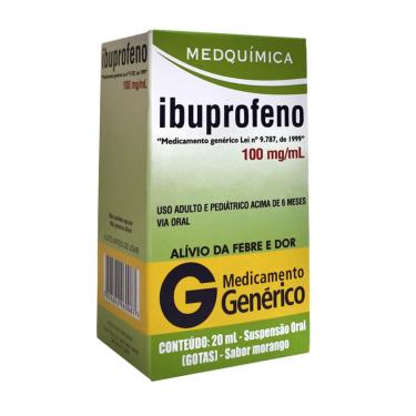 Imagem de Ibuprofeno 100mg/ml Suspensão Oral 20ml Medquímica Genérico 20ml