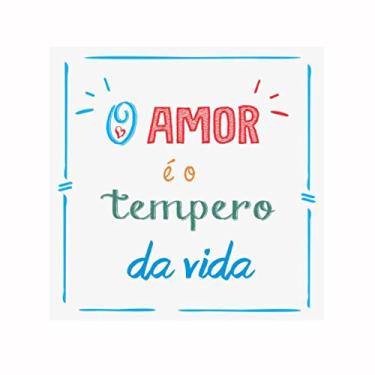 Imagem de Placa Decorativa o Amor É o Tempero da Vida Kapos Multicolorido 25X25cm