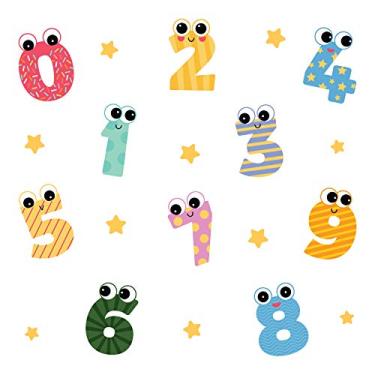 Imagem de Adesivo de Parede Números Kids Infantil 10un e Estrelas