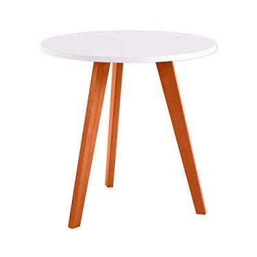 Imagem de Mesa Lateral Baixa Tóquio Branca e Mel