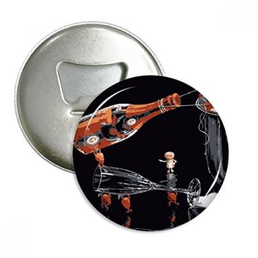 Imagem de Abridor de garrafa de vidro para decoração de balde de gelo, emblema multifuncional