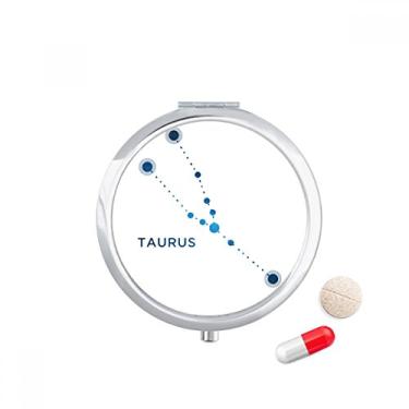 Imagem de Estojo de comprimidos do zodíaco com símbolo da constelação Taurus