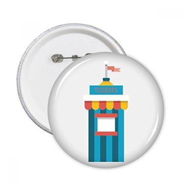 Imagem de Ilustração divertida incrível de bilhetes de parque, pinos redondos, emblema, decoração de roupas, 5 peças, presente