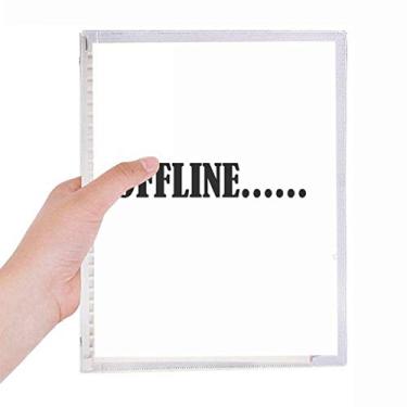 Imagem de Caderno off-line de personagens elegantes com folhas soltas, diário recarregável, papelaria