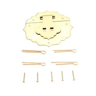 Imagem de 1 PC Bronze Hasp Antique Bronze Caixas De Madeira Cobre Fivela Trava Para Armário De Porta Jóias Caixa de Jóias 70 * 55mm / 85 * 70mm YYDFPIIA (Color : 70x55m B)