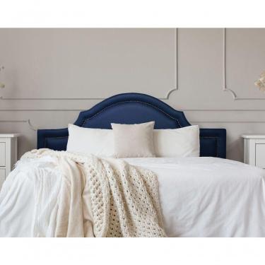 Imagem de Cabeceira Casal Luxo 140X60 Azul Tachas Fumê