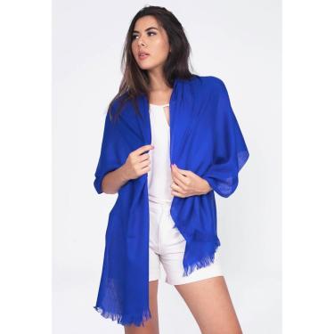 Imagem de Echarpe Lenço Feminino Panamá Azul Bic - Único-Feminino