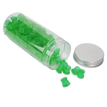 Imagem de Copos de Pigmento de Tinta de Tatuagem, 100 Peças de Ventosa Copos de Pigmento de Tatuagem Descartáveis ​​tamanho P Evitam Danos para Loja de Tatuagem (Verde)