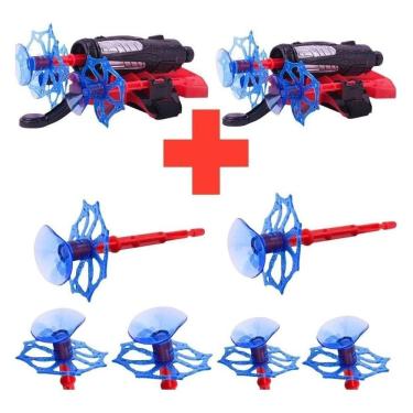 Imagem de Kit2 Lançador De Teia C/ Dardo + Luva Brinquedo Homem Aranha
