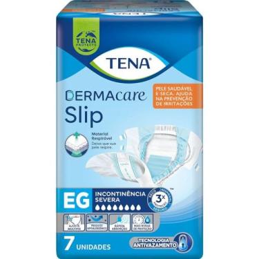 Imagem de Tena Slip Dermacare, Fralda Geriátrica para Incontinência Urinária, EG -7 unidades