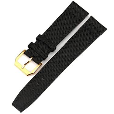 Imagem de DAVNO Pulseira de relógio para relógios IWC PILOT PORTUGIESER masculino fecho de seguro pulseira acessórios de relógio de couro nylon pulseira corrente