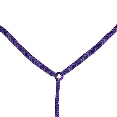 Imagem de HILASON Coleira de peito de cavalo roxa/preta, tamanho completo, trançada, paracord 2,5 cm x 2,5 m | Corrida de cavalos | Cavalo de rédea de barril | Presentes de corrida de cavalos