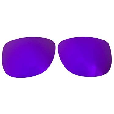 Imagem de Wetnenss Lentes de reposição para óculos de sol Rayban Justin RB4165 (54 mm) / polarizadas de 1,5 mm/fácil de instalar, Roxa, 56.5*34.7mm