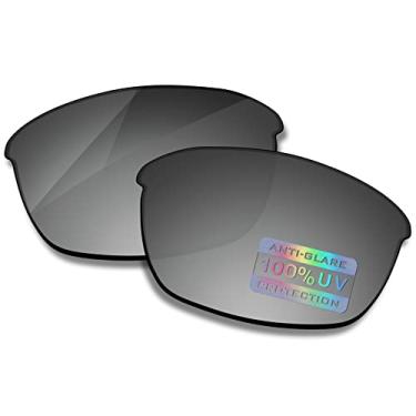 Imagem de Bowyer Lentes de reposição polarizadas para óculos de sol Oakley Flak Jacket - Espelho de titânio