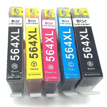 Imagem de BJ-INK Cartuchos de tinta compatíveis de substituição para HP 564XL 564 cartuchos de tinta para impressora PhotoSmart 7520 7510 6520 6510 5520 5510 B8550 OfficeJet 4620 3500 (564-5)