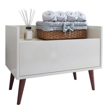 Imagem de Gabinete para Banheiro Grécia Armário Multiuso Organizador com Porta (Off White)