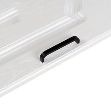 Imagem de Armário de porta de cozinha alça reta puxar botões de porta de ferragem e alças de alumínio de melhoria da casa, preto 96mm