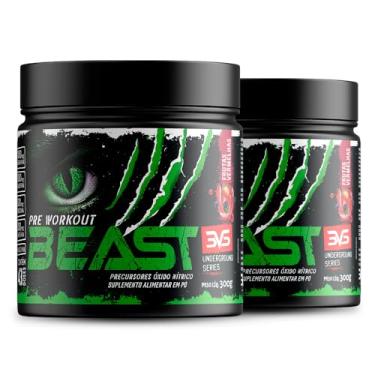 Imagem de 3VS Nutrition Combo 2X Pré Treino Beast 300g Sabor Frutas Vermelhas