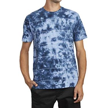 Imagem de RVCA Camiseta masculina Ss Delirium Crew, Tie Dye azul, XG