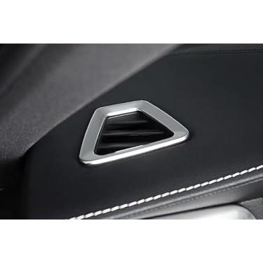 Imagem de Luyhok Capa de moldura de acabamento de saída de ar condicionado para carro sobre o banco dianteiro, compatível com Volvo XC60 Review 2018-2024 Capa de ventilação de carbono fiversilver 、 Acessórios