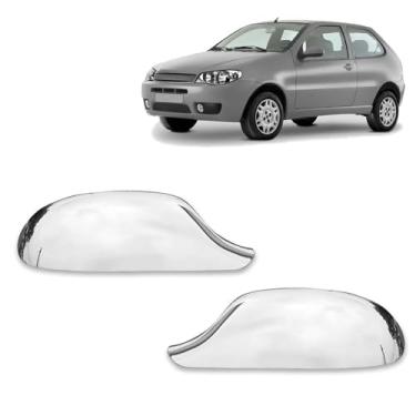 Imagem de Par Aplique Cromado para Retrovisor Palio Siena G3 G4 2004 2005 2006 2007 2008 2009 2010 2011 Strada 2004 2005 2006 2007 2008 2009 2010 2011