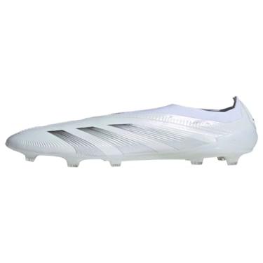 Imagem de Adidas Chuteira de futebol Predator Elite sem cadarço firme, Branco nuvem/prata metálico/nuvem Wh, 42