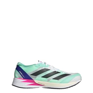 Imagem de adidas T nis masculino Adizero Adios 7, Branco/preto/verde menta, 13