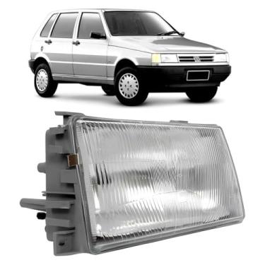 Imagem de Farol Fiat Uno 91/03 Lente De Vidro Ld Direito (Passageiro)