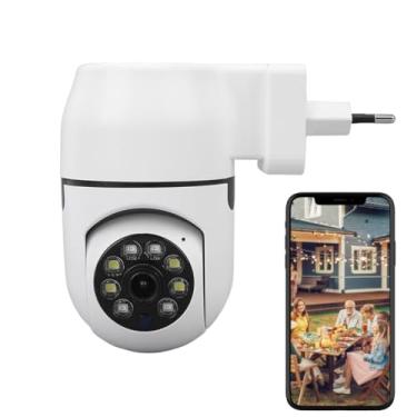 Imagem de Câmera de Tomada Segurança 2MP - WiFi Visão 360° HD 1080p, Câmera IP ICSee Infravermelho, Sem Fio com App, Câmera Panorâmica 360° Visão Noturna, Áudio Bidirecional Detecção de Movimento, Pet