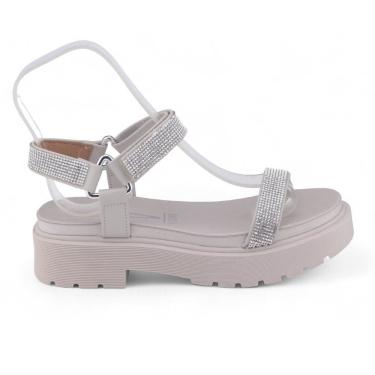 Imagem de Sandália Flat feminina Vizzano 6499.103 Papete Strass Tiras
