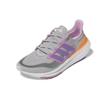 Imagem de adidas Tênis feminino Ultraboost Light, Cinza/Violeta Fusion/Laranja Ácido, 9.5