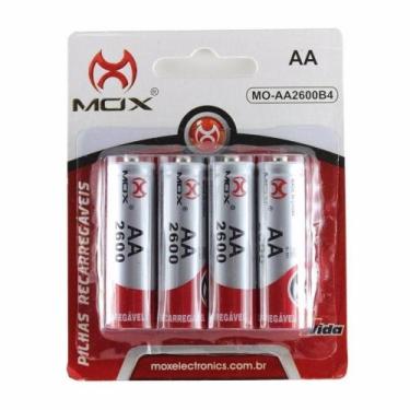 Imagem de Pilhas Recarregáveis Aa De 2600Mah 4 Unid - Mox Mo-Aa2600b4