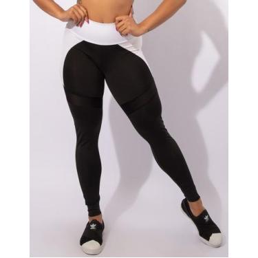 Imagem de Calça Legging Fitness Academia Feminina Cintura Alta Com Tela F7 NEW S