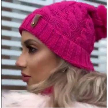 Imagem de Touca Feminina Gorro De Lã Com Pompom Elegante Macia - Suprema opção, 
