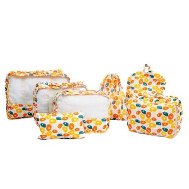 Imagem de Organizador para mala de viagem kit com 7 peças estampa verão - Mimos 