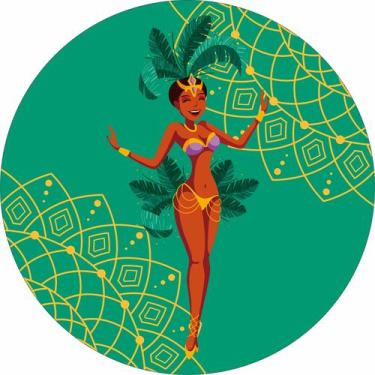 Imagem de Painel De Lona Redondo Sambista de Carnaval - Fabrika de Festa