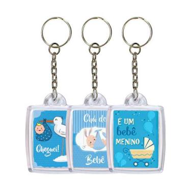 Imagem de Chaveiro Lembrancinha Para Chá de Bebê Menino - 55 unidades - Russo Ar