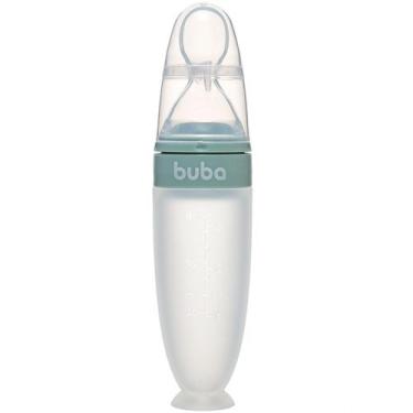 Imagem de Colher Dosadora para Papinha  de Bebê em Silicone Ventosa Prática Buba
