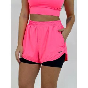 Imagem de Shorts Duplo Feminino Beach Sport NEONCOLORS - Rosa Neon - HOTPLAY, M