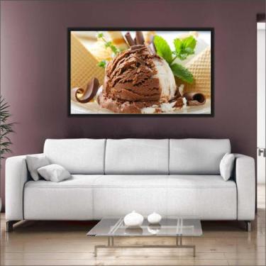 Imagem de Quadro Decorativo Sorveterias Sorvete Gourmet Com Moldura TT24 - Vital