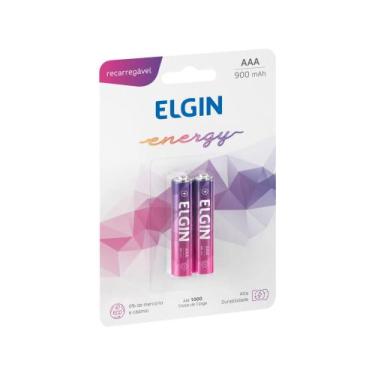 Imagem de Pilha Recarregável AAA ELE000000082168 - Elgin 1,2V 900mAh 2 Unidades