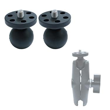Imagem de Adaptador de montagem esférica de 2,5 cm com parafuso rosqueado de 0,6 cm - 20 para Insta360 One X3, X2, X, R, RS, GO 2, GoPro, DJI OSMO, compatível com suportes de cabeça esférica RAM tamanho B braço