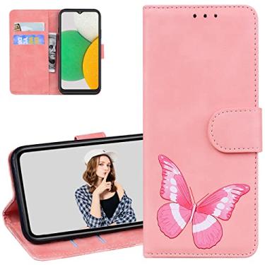 Imagem de Monwutong Capa carteira de telefone para Samsung Galaxy A13 4G (não 5G), capa de couro PU com toque de borboleta com fecho magnético e slots de cartão de dinheiro coldre para Samsung Galaxy A13 4G,