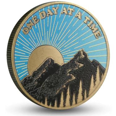 Imagem de Sunrise Serenity Sobriety Chip One Day at A Time Inspirational Pocket Token for Addiction Recovery (Single Coin)
