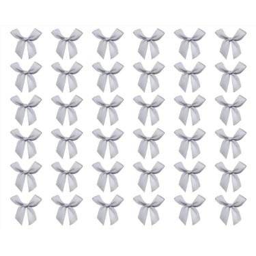 Imagem de Tupalizy Laços de fita mini laços de tecido de cetim flores para artesanato faça você mesmo, costura, scrapbook, lembrancinhas, festa de Natal, padaria, caixa de presente, embalagem, 50 x 50 x 12 mm,